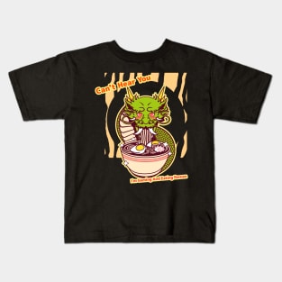 Can't Hear You I'm Gaming And Eating Ramen Kids T-Shirt